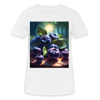 A pile of freshly picked blueberries - Women's Breathable T-Shirt - white - Front - AI Model Female 172 dark (172cm)