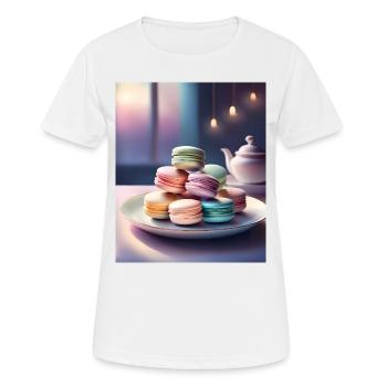 A pile of french macarons - Women's Breathable T-Shirt - white - Front - AI Model Female 172 dark (172cm)