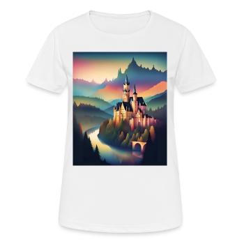 A castle in Romania - Women's Breathable T-Shirt - white - Front - AI Model Female 172 dark (172cm)