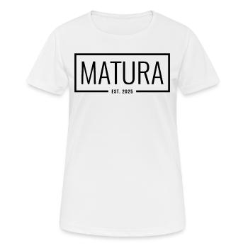 Matura Est. 2025 - Frauen T-Shirt atmungsaktiv - Weiß - Vorne - AI Model Female 172 dark (172cm)