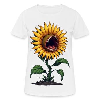 Tournesol monstre - T-shirt respirant Femme - blanc - Devant - AI Model Female 172 dark (172cm)