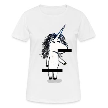 Censored Unicorn - Women's Breathable T-Shirt - white - Front - AI Model Female 172 dark (172cm)