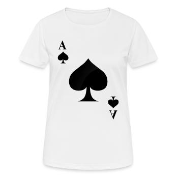 As de pique - T-shirt respirant Femme - blanc - Devant - AI Model Female 172 dark (172cm)