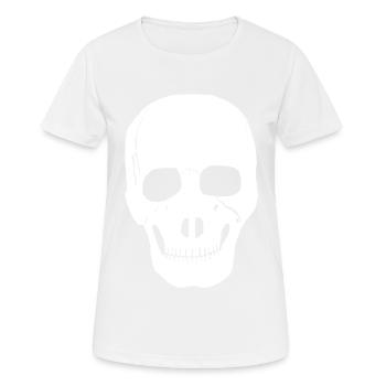 Crâne, Satan, squelette, tête, - T-shirt respirant Femme - blanc - Devant - AI Model Female 172 dark (172cm)