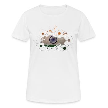 Inde - T-shirt respirant Femme - blanc - Devant - AI Model Female 172 dark (172cm)