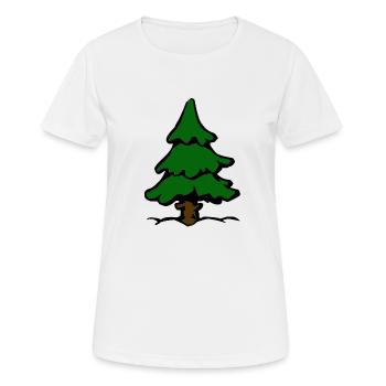 Sapin vert pour Noël dans les bois - T-shirt respirant Femme - blanc - Devant - AI Model Female 172 dark (172cm)