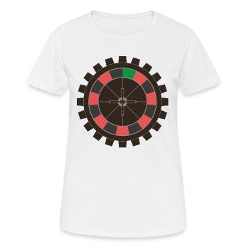 Roulette Croupier Casino Jackpot Kugel Einsatz - Frauen T-Shirt atmungsaktiv - Weiß - Vorne - AI Model Female 172 dark (172cm)
