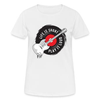 Guitar record - Women's Breathable T-Shirt - white - Front - AI Model Female 172 dark (172cm)
