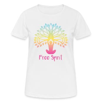Yoga Spirituality - Women's Breathable T-Shirt - white - Front - AI Model Female 172 dark (172cm)