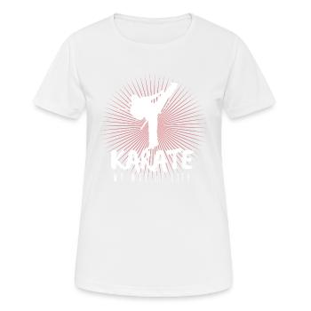 Karate - Frauen T-Shirt atmungsaktiv - Weiß - Vorne - AI Model Female 172 dark (172cm)