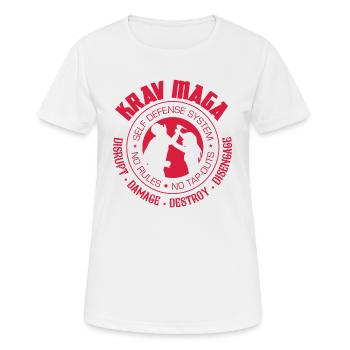 Krav Maga Self-Defense Israel Kapap - Women's Breathable T-Shirt - white - Front - AI Model Female 172 dark (172cm)