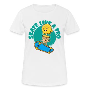 Eis Skateboarder - Frauen T-Shirt atmungsaktiv - Weiß - Vorne - AI Model Female 172 dark (172cm)