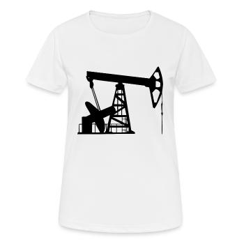 Voici l'huile pour les voitures - T-shirt respirant Femme - blanc - Devant - AI Model Female 172 dark (172cm)