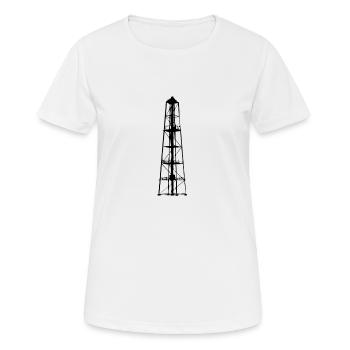 Une tour de pétrole de l'industrie et de l'économie - T-shirt respirant Femme - blanc - Devant - AI Model Female 172 dark (172cm)