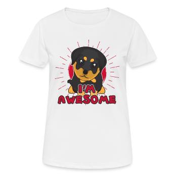 rottweiler - T-shirt respirant Femme - blanc - Devant - AI Model Female 172 dark (172cm)