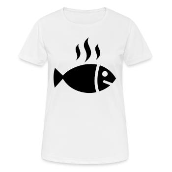 A dead fish stinks - Women's Breathable T-Shirt - white - Front - AI Model Female 172 dark (172cm)