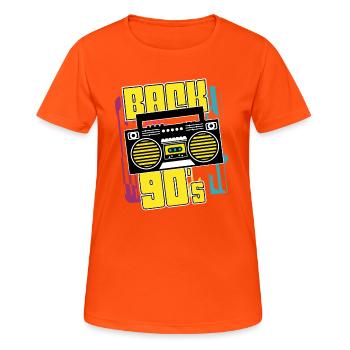 Retro 90s - Women's Breathable T-Shirt - neon orange - Front - AI Model Female 172 dark (172cm)