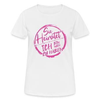 Brautjungfer Trauzeugin Geschenk - Frauen T-Shirt atmungsaktiv - Weiß - Vorne - AI Model Female 172 dark (172cm)
