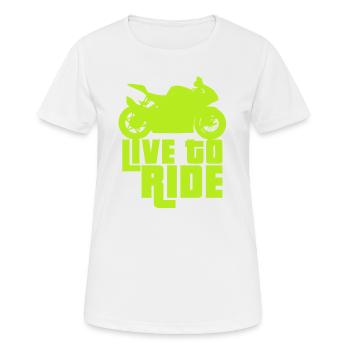 Moto - T-shirt respirant Femme - blanc - Devant - AI Model Female 172 dark (172cm)