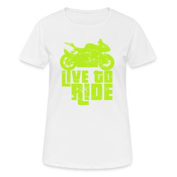 Motorrad Biker Motorsport Geschenk - Frauen T-Shirt atmungsaktiv - Weiß - Vorne - AI Model Female 172 dark (172cm)