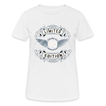40e anniversaire - 40 ans - T-shirt respirant Femme - blanc - Devant - AI Model Female 172 dark (172cm)