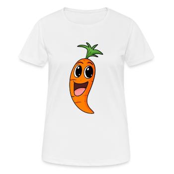 Carotte Carotte Carotte Légumes - T-shirt respirant Femme - blanc - Devant - AI Model Female 172 dark (172cm)