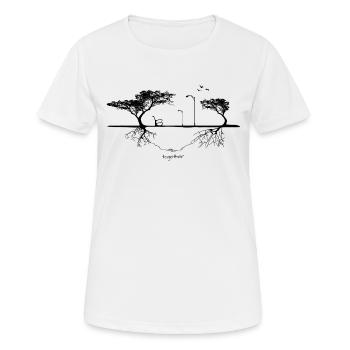 Liebe zusammen romantisch Beziehung - Frauen T-Shirt atmungsaktiv - Weiß - Vorne - AI Model Female 172 dark (172cm)
