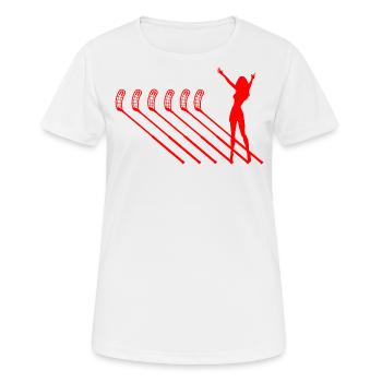 unihockey floorball floorball-girl - Frauen T-Shirt atmungsaktiv - Weiß - Vorne - AI Model Female 172 dark (172cm)