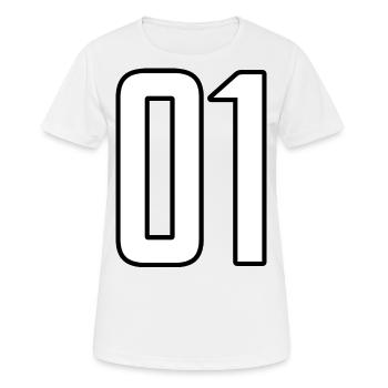 01 - Team - Crew - Team Sports - Women's Breathable T-Shirt - white - Front - AI Model Female 172 dark (172cm)