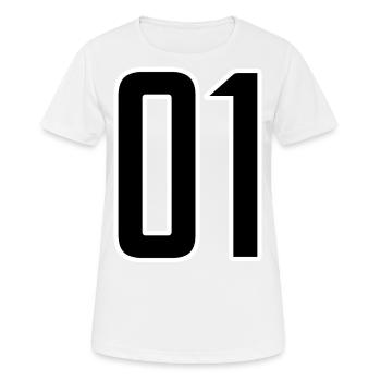 01 - Team - Crew - Team Player - Women's Breathable T-Shirt - white - Front - AI Model Female 172 dark (172cm)