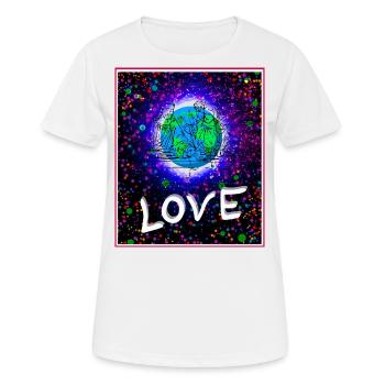 Apprendre à aimer le Christ Jésus sur terre. - T-shirt respirant Femme - blanc - Devant - AI Model Female 172 dark (172cm)