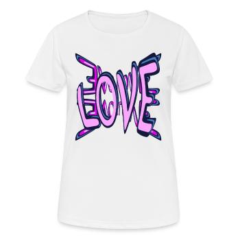 Love Love Love on pink - Women's Breathable T-Shirt - white - Front - AI Model Female 172 dark (172cm)