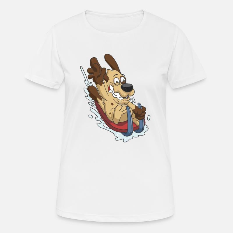 Sledding sleigh super fast gift idea - Women's Breathable T-Shirt - white