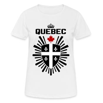 Quebec - Frauen T-Shirt atmungsaktiv - Weiß - Vorne - AI Model Female 172 dark (172cm)