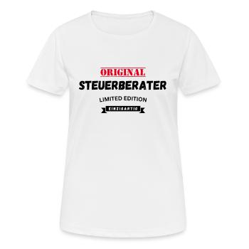 Steuerberater, Prüfung, Examen, Auszeichnung, Büro - Frauen T-Shirt atmungsaktiv - Weiß - Vorne - AI Model Female 172 dark (172cm)