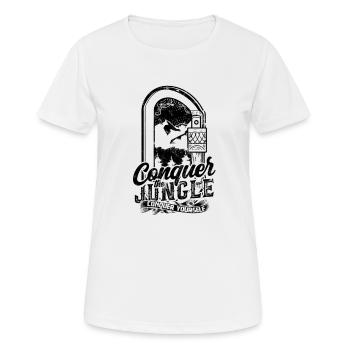 Erobere den Dschungel, erobere dich selbst - Jungle - Frauen T-Shirt atmungsaktiv - Weiß - Vorne - AI Model Female 172 dark (172cm)
