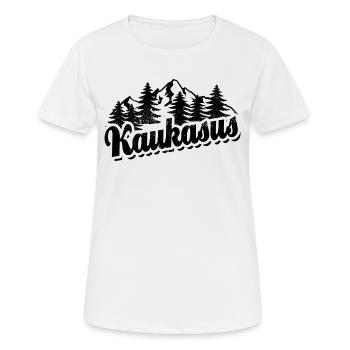Kaukasus - Wald und Berge Wandern Erholung - Frauen T-Shirt atmungsaktiv - Weiß - Vorne - AI Model Female 172 dark (172cm)