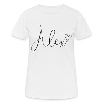 Alex Name Vorname Mädchen Jungs - Frauen T-Shirt atmungsaktiv - Weiß - Vorne - AI Model Female 172 dark (172cm)