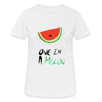 "ONE IN A MELON" Collection - Women's Breathable T-Shirt - white - Front - AI Model Female 172 dark (172cm)