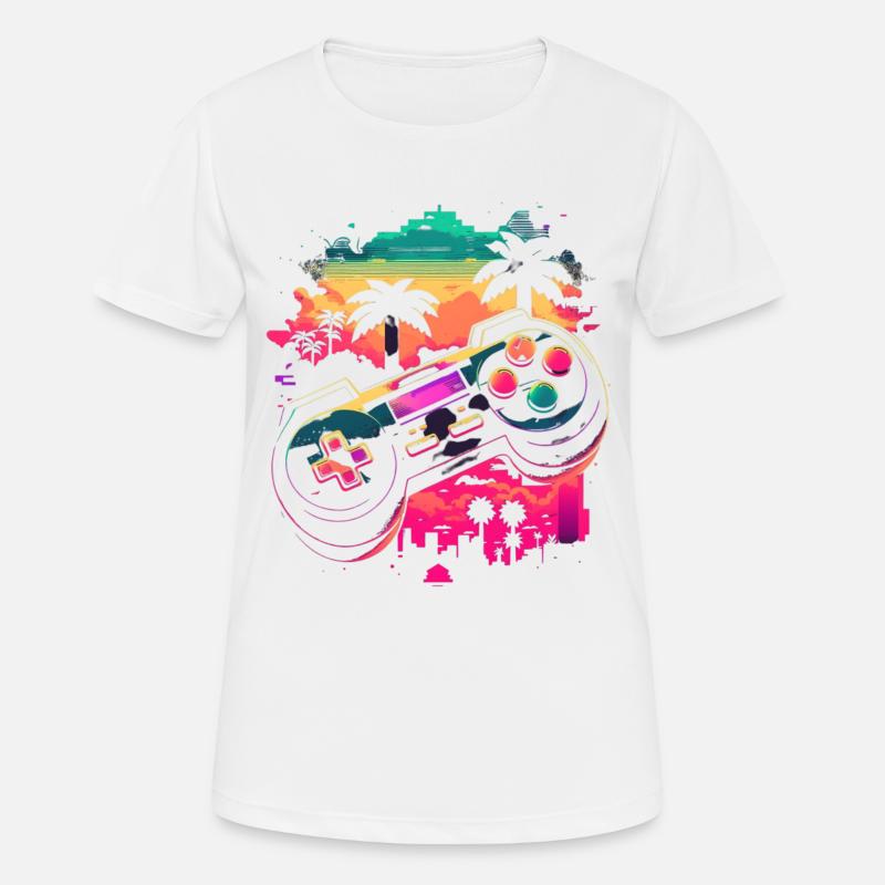 Retro Console - Women's Breathable T-Shirt - white
