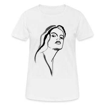 Retro Goddess - verleiht Superkräfte! - Frauen T-Shirt atmungsaktiv - Weiß - Vorne - AI Model Female 172 dark (172cm)