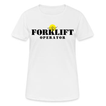 Forklift Operator Certification - Frauen T-Shirt atmungsaktiv - Weiß - Vorne - AI Model Female 172 dark (172cm)