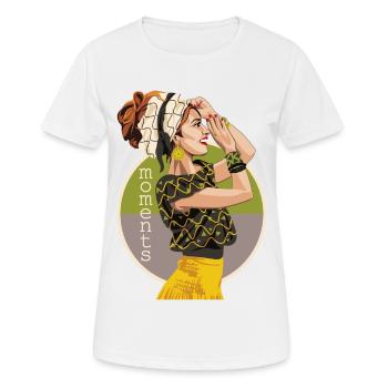 Des moments inoubliables - T-shirt respirant Femme - blanc - Devant - AI Model Female 172 dark (172cm)