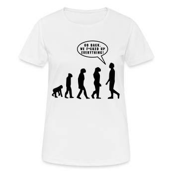Evolution - T-shirt respirant Femme - blanc - Devant - AI Model Female 172 dark (172cm)