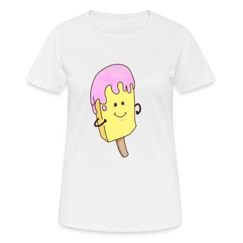 Eis Sommer Eisdiele Eiskrem Fantasy Comic Cartoon - Frauen T-Shirt atmungsaktiv - Weiß - Vorne - AI Model Female 172 dark (172cm)