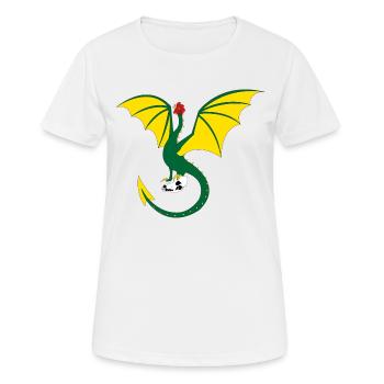 Jugger Basilisken Basel Merch - Frauen T-Shirt atmungsaktiv - Weiß - Vorne - AI Model Female 172 dark (172cm)