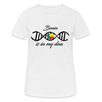 love my dns dna land country Benin - Frauen T-Shirt atmungsaktiv - Weiß - Vorne - AI Model Female 172 dark (172cm)