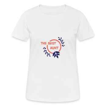 The Best Aunt - Frauen T-Shirt atmungsaktiv - Weiß - Vorne - AI Model Female 172 dark (172cm)