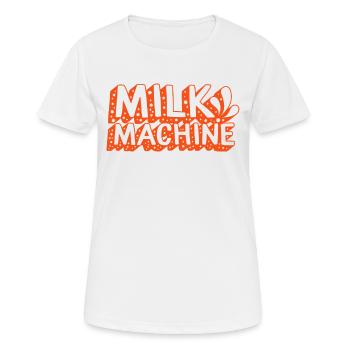 Stillhemd, Milchmaschinen-T-Shirt, Mutterhemd - Frauen T-Shirt atmungsaktiv - Weiß - Vorne - AI Model Female 172 dark (172cm)