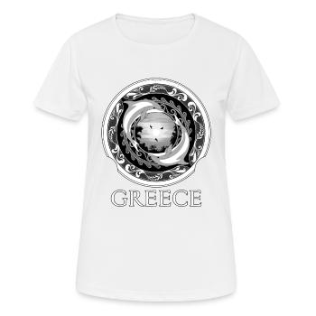 Dauphins Grèce Hellas - T-shirt respirant Femme - blanc - Devant - AI Model Female 172 dark (172cm)
